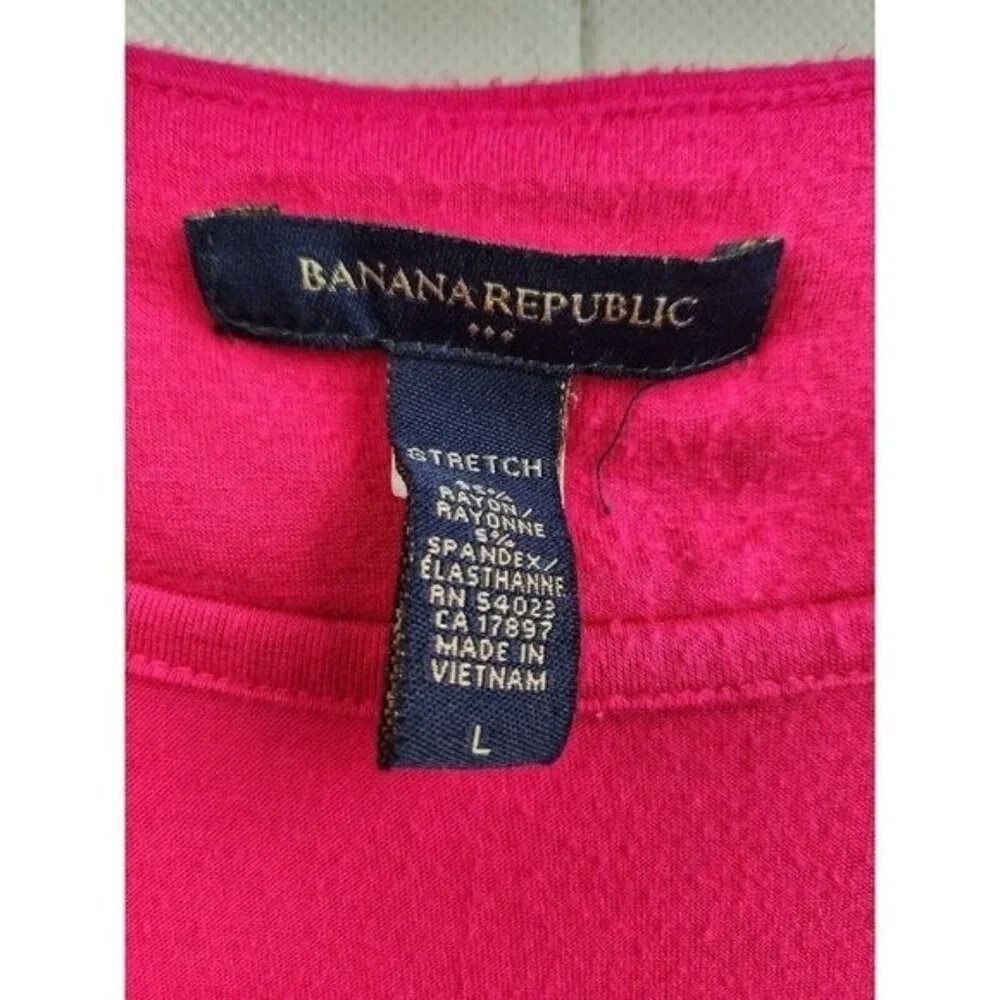 VTG 𝅺Banana Republic Y2K Babydoll‎ Top Womens Large Pink Short Sleeve Coquette